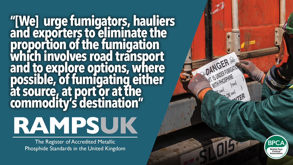 RAMPS UK urges pest controllers to stop fumigating in transit RAMPS UK urges pest controllers to stop fumigating in transit
